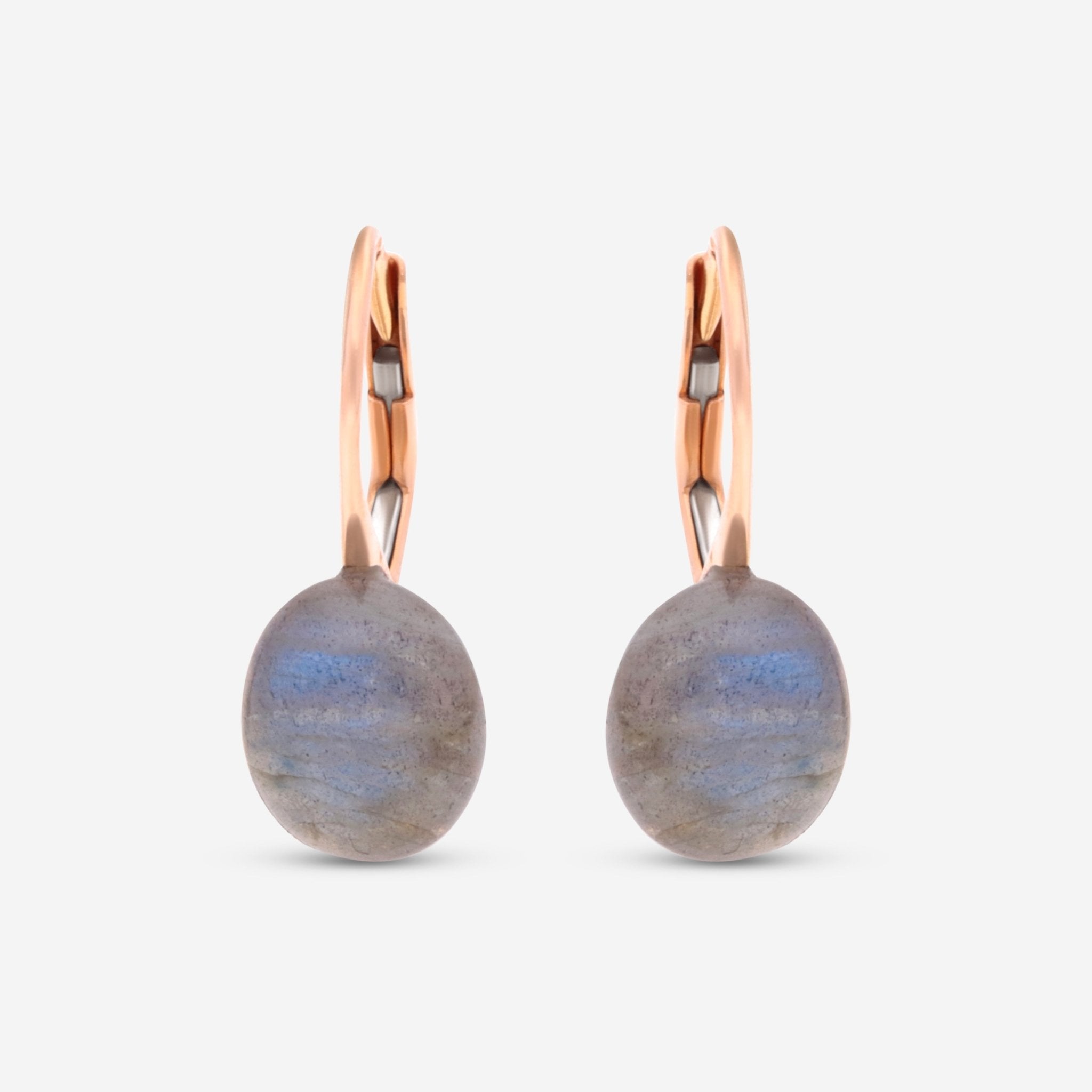 SuperOro Meteore 18K Yellow Gold Labradorite Lever Back Earrings METEORE/O649 - THE SOLIST - SuperOro