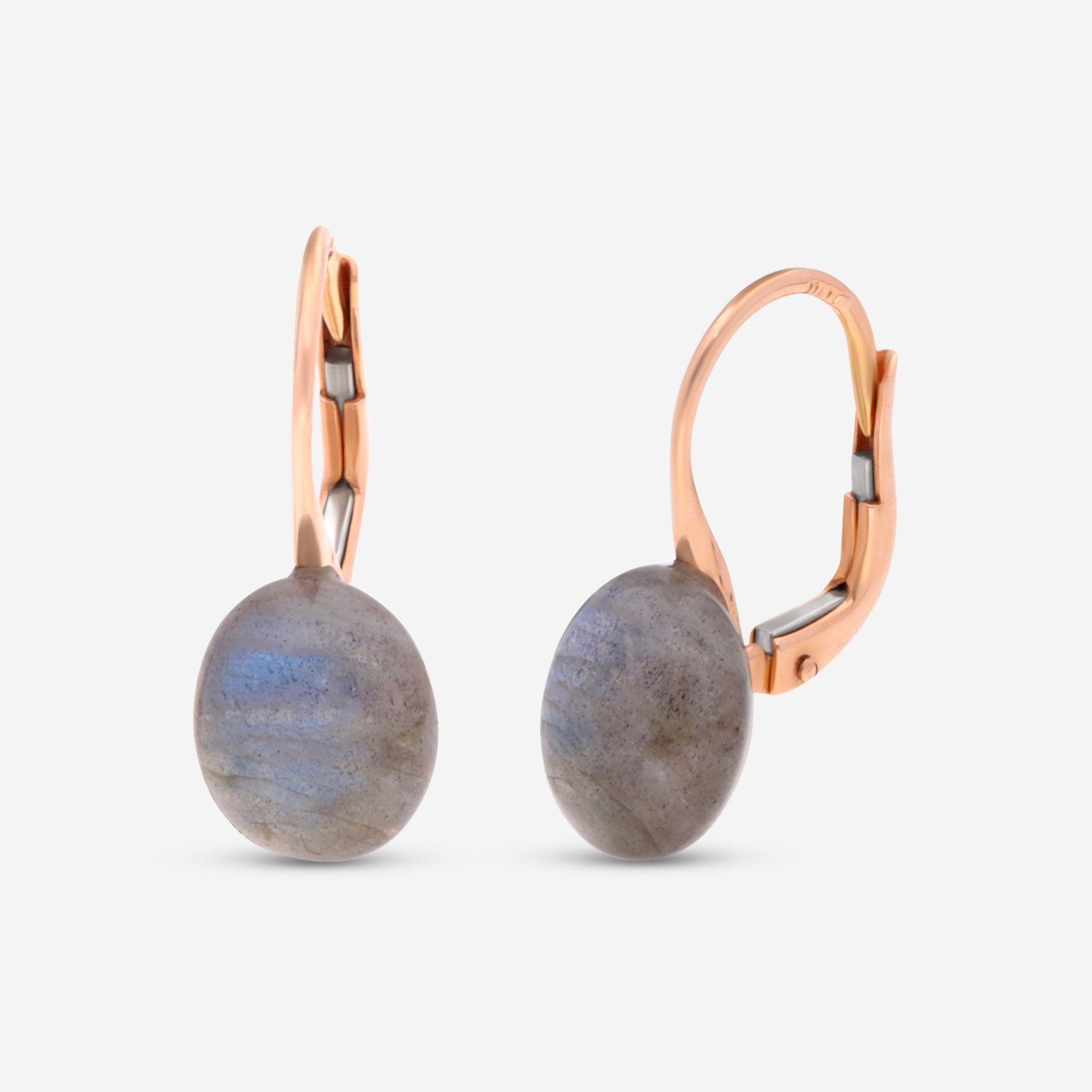 SuperOro Meteore 18K Yellow Gold Labradorite Lever Back Earrings METEORE/O649 - THE SOLIST - SuperOro