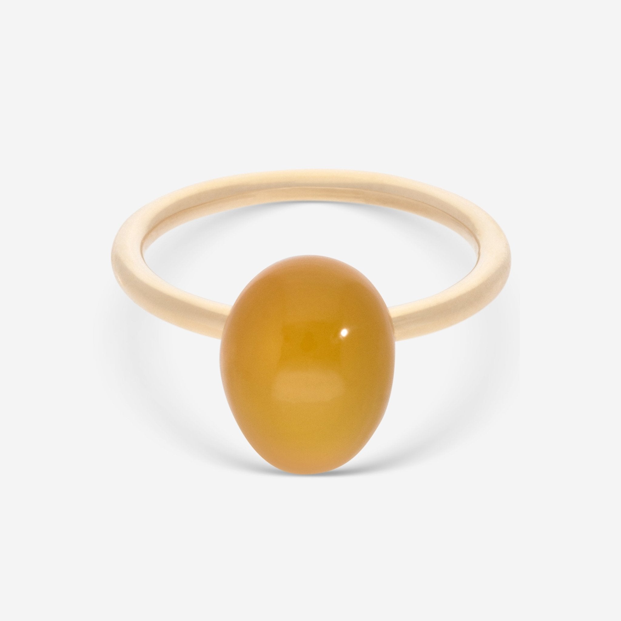 SuperOro Meteore 18K Yellow Gold Mango Chalcedony Statement Ring METEORE/A630 - THE SOLIST - SuperOro