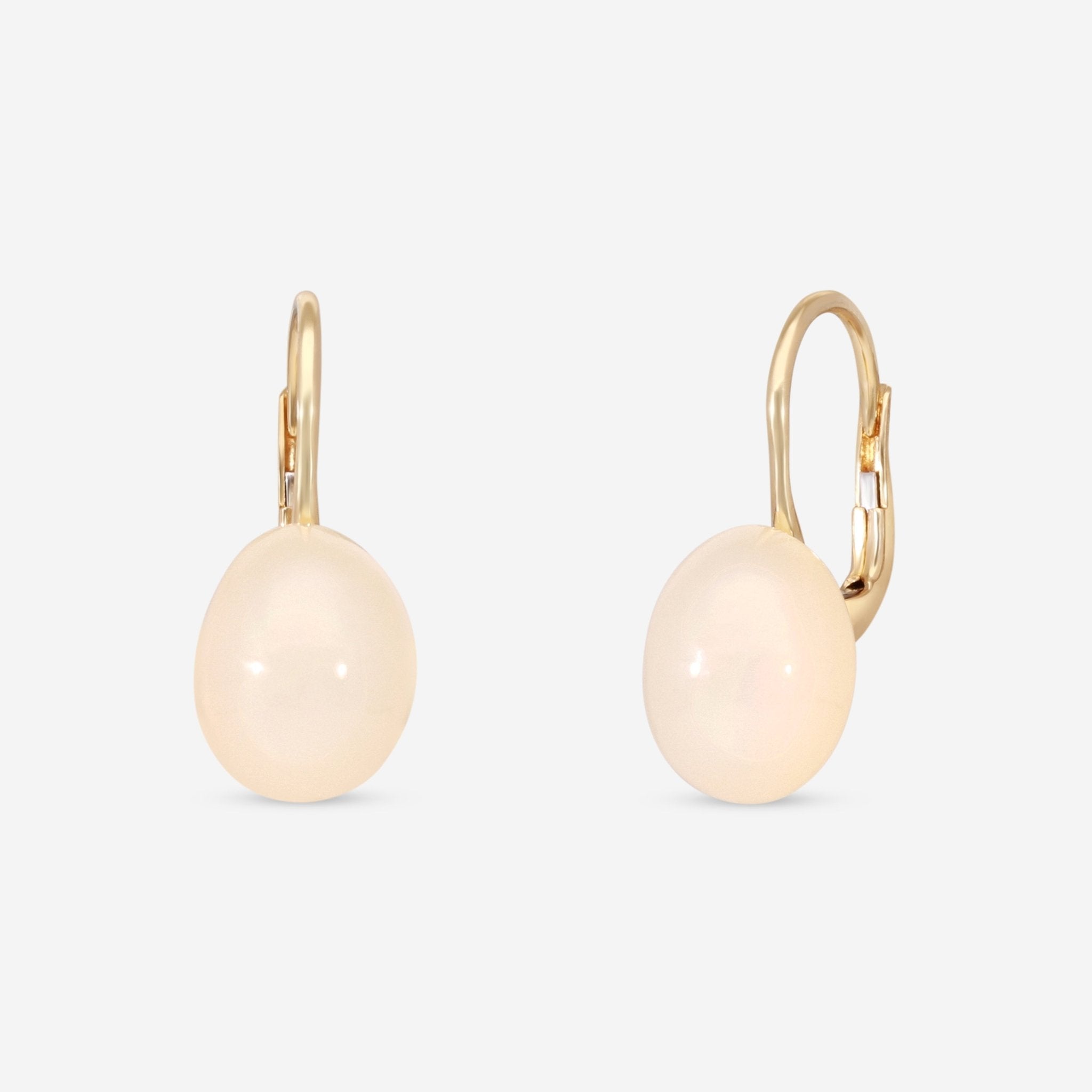 SuperOro Meteore 18K Yellow Gold White Chalcedony Earrings METEORE/O667 - THE SOLIST - SuperOro