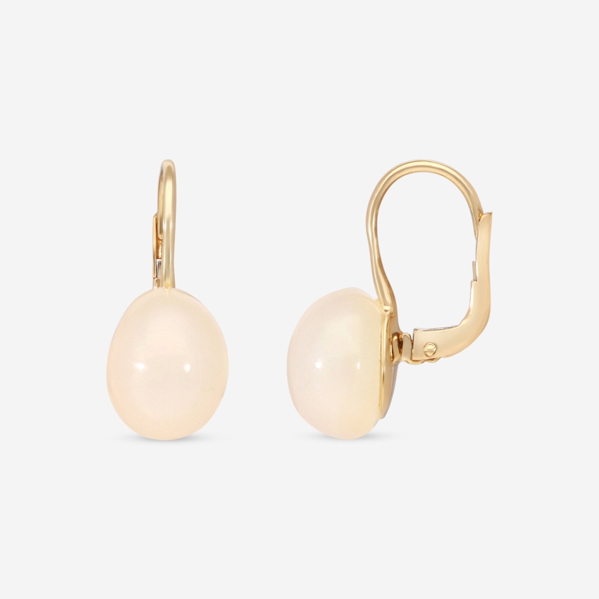 SuperOro Meteore 18K Yellow Gold White Chalcedony Earrings METEORE/O667 - THE SOLIST - SuperOro