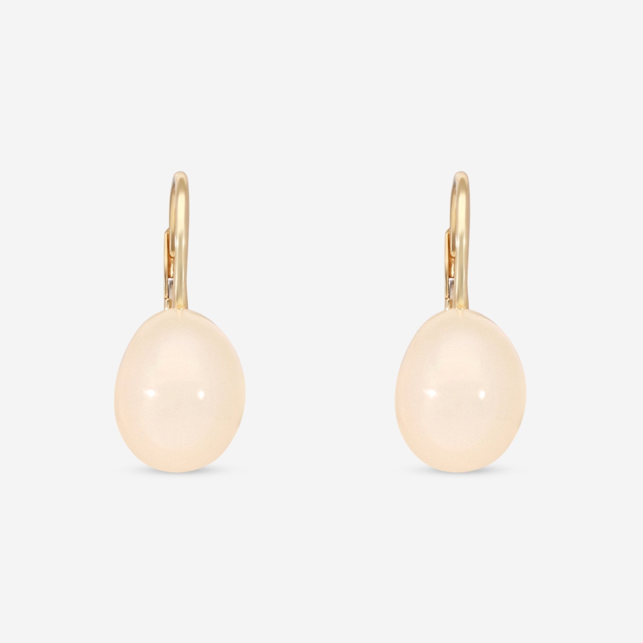 SuperOro Meteore 18K Yellow Gold White Chalcedony Earrings METEORE/O667 - THE SOLIST - SuperOro