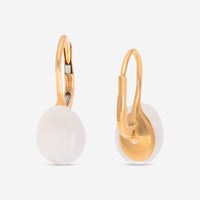 SuperOro Meteore 18K Yellow Gold White Moonstone Lever Back Earrings METEORE/O649 - THE SOLIST - SuperOro