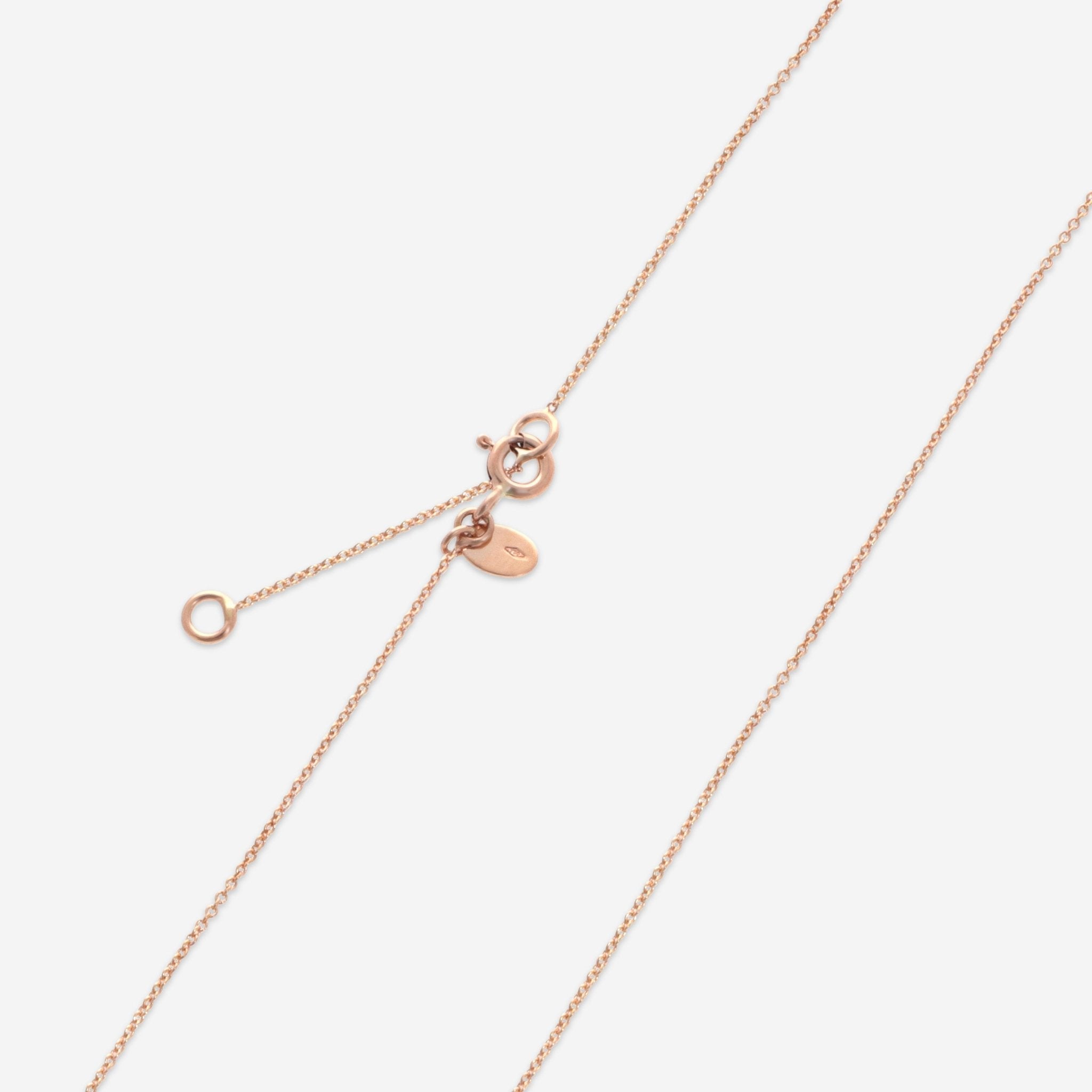 SuperOro Mike 18K Rose Gold Sky Top Blue Topaz Pendant Necklace MIKE/P002 - CST - THE SOLIST - SuperOro