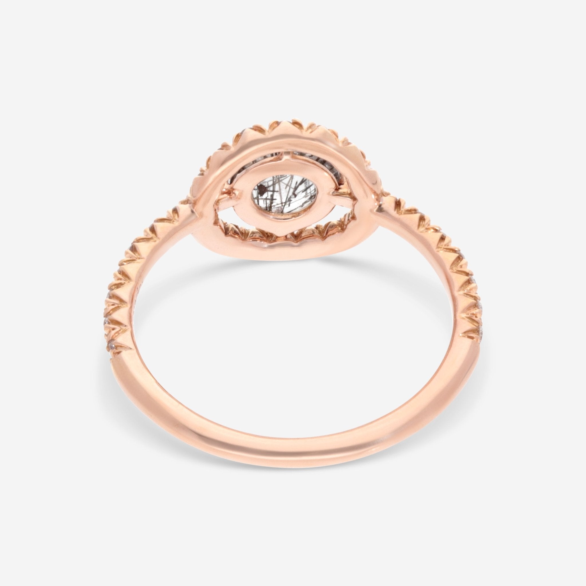 SuperOro Re 18K Rose Gold Diamond & Black Tourmaline Statement Ring RE/A001 - THE SOLIST - SuperOro