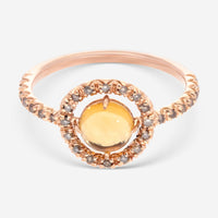 SuperOro Re 18K Rose Gold Diamond & Citrine Statement Ring RE/A002 - THE SOLIST - SuperOro