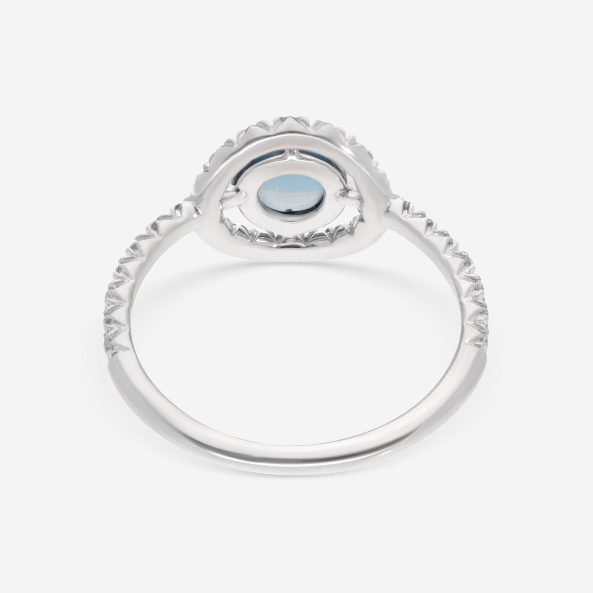 SuperOro Re 18K White Gold Diamond & London Blue Topaz Statement Ring RE/A001 - THE SOLIST - SuperOro