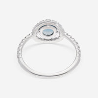 SuperOro Re 18K White Gold Diamond & London Blue Topaz Statement Ring RE/A001 - THE SOLIST - SuperOro