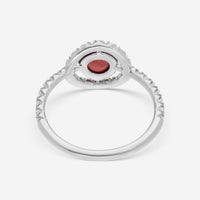 SuperOro Re 18K White Gold Diamond & Red Rhodolite Statement Ring RE/A001 - THE SOLIST - SuperOro