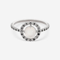 SuperOro Re 18K White Gold White Moonstone Statement Ring RE/A003 - THE SOLIST - SuperOro