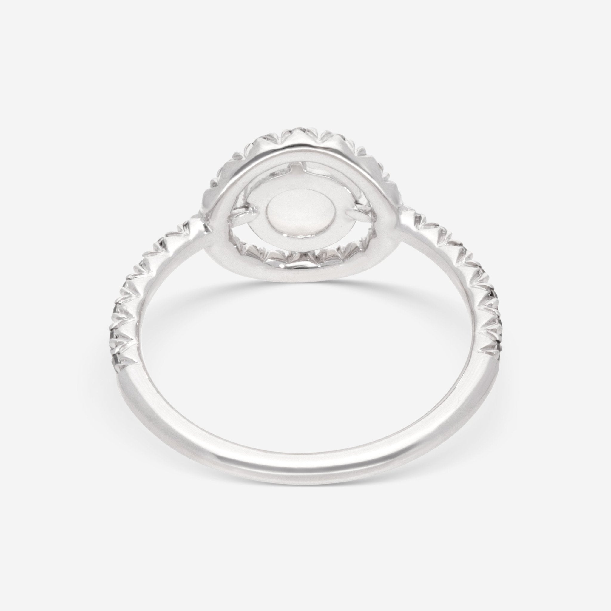 SuperOro Re 18K White Gold White Moonstone Statement Ring RE/A003 - THE SOLIST - SuperOro