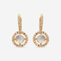 SuperOro Re 18K Yellow Gold Diamond & Gold Rutilated Quartz Drop Earrings RE/O002 - THE SOLIST - SuperOro