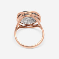 SuperOro Samba 18K Rose Gold Black Tourmaline & Quartz Statement Ring SAMBA/A014 - THE SOLIST - SuperOro