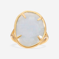 SuperOro Samba 18K Yellow Gold Blue Aquamarine Statement Ring SAMBA/A014 - THE SOLIST - SuperOro