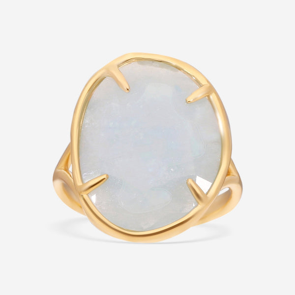 SuperOro Samba 18K Yellow Gold Blue Aquamarine Statement Ring SAMBA/A014 - THE SOLIST - SuperOro