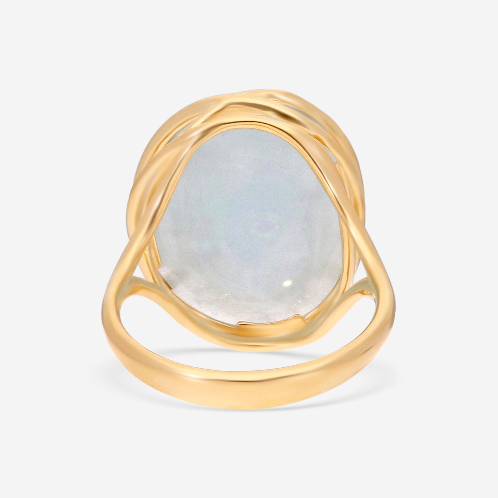 SuperOro Samba 18K Yellow Gold Blue Aquamarine Statement Ring SAMBA/A014 - THE SOLIST - SuperOro