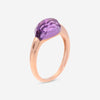 SuperOro Soft 18K Rose Gold Amethyst Statement Ring SOFT/A104 - THE SOLIST - SuperOro