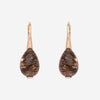 SuperOro Soft 18K Rose Gold Black Tourmaline Quartz Earrings SOFT/O004black - THE SOLIST - SuperOro