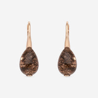 SuperOro Soft 18K Rose Gold Black Tourmaline Quartz Earrings SOFT/O004black - THE SOLIST - SuperOro