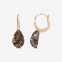 SuperOro Soft 18K Rose Gold Black Tourmaline Quartz Earrings SOFT/O004black - THE SOLIST - SuperOro