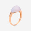 SuperOro Soft 18K Rose Gold Blue Chalcedony Statement Ring SOFT/A002 - THE SOLIST - SuperOro