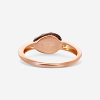 SuperOro Soft 18K Rose Gold Smoky Quartz Ring Sz. 7 SOFT/A101brown - THE SOLIST - SuperOro