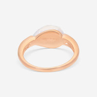 SuperOro Soft 18K Rose Gold White Sunflower Quartz Statement Ring SOFT/A10 - THE SOLIST - SuperOro