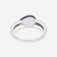 SuperOro Soft 18K White Gold Dark Amethyst Statement Ring SOFT/A001 - THE SOLIST - SuperOro