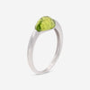 SuperOro Soft 18K White Gold Peridot Statement Ring SOFT/A101 - THE SOLIST - SuperOro