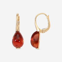 SuperOro Soft 18K Yellow Gold Madera Citrine Drop Earrings SOFT/O004red - THE SOLIST - SuperOro