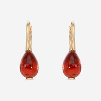 SuperOro Soft 18K Yellow Gold Madera Citrine Drop Earrings SOFT/O004red - THE SOLIST - SuperOro