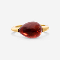 SuperOro Soft 18K Yellow Gold Madera Citrine Ring Sz. 7 SOFT/A002red - THE SOLIST - SuperOro