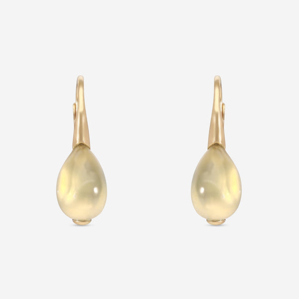 SuperOro Soft 18K Yellow Gold Prenite Earrings SOFT/O004green - THE SOLIST - SuperOro