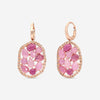 SuperOro Terra 18K Rose Gold Rose Sapphire Drop Earrings TERRA/O020 - THE SOLIST - SuperOro