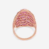 SuperOro Terra 18K Rose Gold Rose Sapphire Ring Statement TERRA/A020 - THE SOLIST - SuperOro