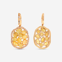 SuperOro Terra 18K Yellow Gold Yellow Sapphire Drop Earrings TERRA/O020 - THE SOLIST - SuperOro