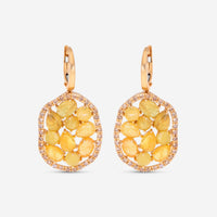 SuperOro Terra 18K Yellow Gold Yellow Sapphire Drop Earrings TERRA/O020 - THE SOLIST - SuperOro