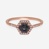 Suzanne Kalan 14K Rose Gold Diamond and Black Night Quartz Ring sz 6.25 PR529 - RGBNQ - THE SOLIST - Suzanne Kalan