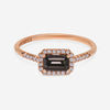 Suzanne Kalan 14K Rose Gold Diamond and Black Night Quartz Ring sz 6.5 PR530 - RGBNQ - THE SOLIST - Suzanne Kalan