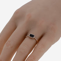 Suzanne Kalan 14K Rose Gold Diamond and Black Night Quartz Ring sz 6.5 PR530 - RGBNQ - THE SOLIST - Suzanne Kalan