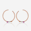 Suzanne Kalan 18K Rose Gold, Pink & Orange Sapphire and Diamond Hoop Earrings BAE407A - RG - THE SOLIST - Suzanne Kalan