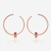 Suzanne Kalan 18K Rose Gold, Sapphire and Diamond Hoop Earrings BAE405A - RG - THE SOLIST - Suzanne Kalan