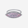 Suzanne Kalan 18K White Gold Diamond 0.27ct. tw. and Rose Quartz Ring sz 6.5 DKR549 - WGRQ - THE SOLIST - Suzanne Kalan