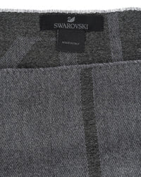 SWAROVSKI Black and Grey Viscose & Clear Swarovski Crystal Scarf 5529666 - THE SOLIST - Swarovski