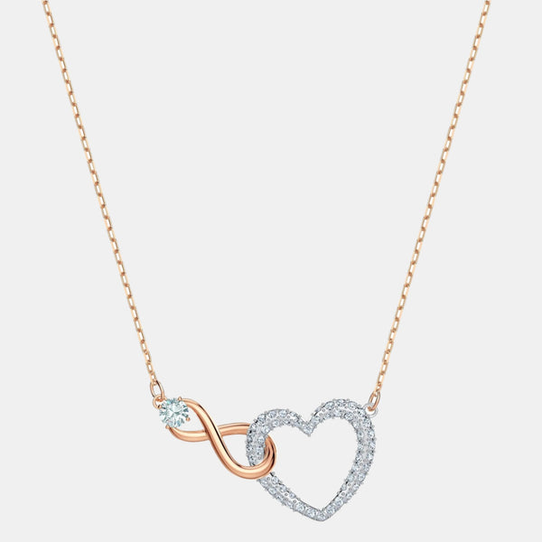 Swarovski Hyperbola Infinity & Heart Mixed Metal Crystal & Zirconia Pendant Necklace 5518865 - THE SOLIST - Swarovski