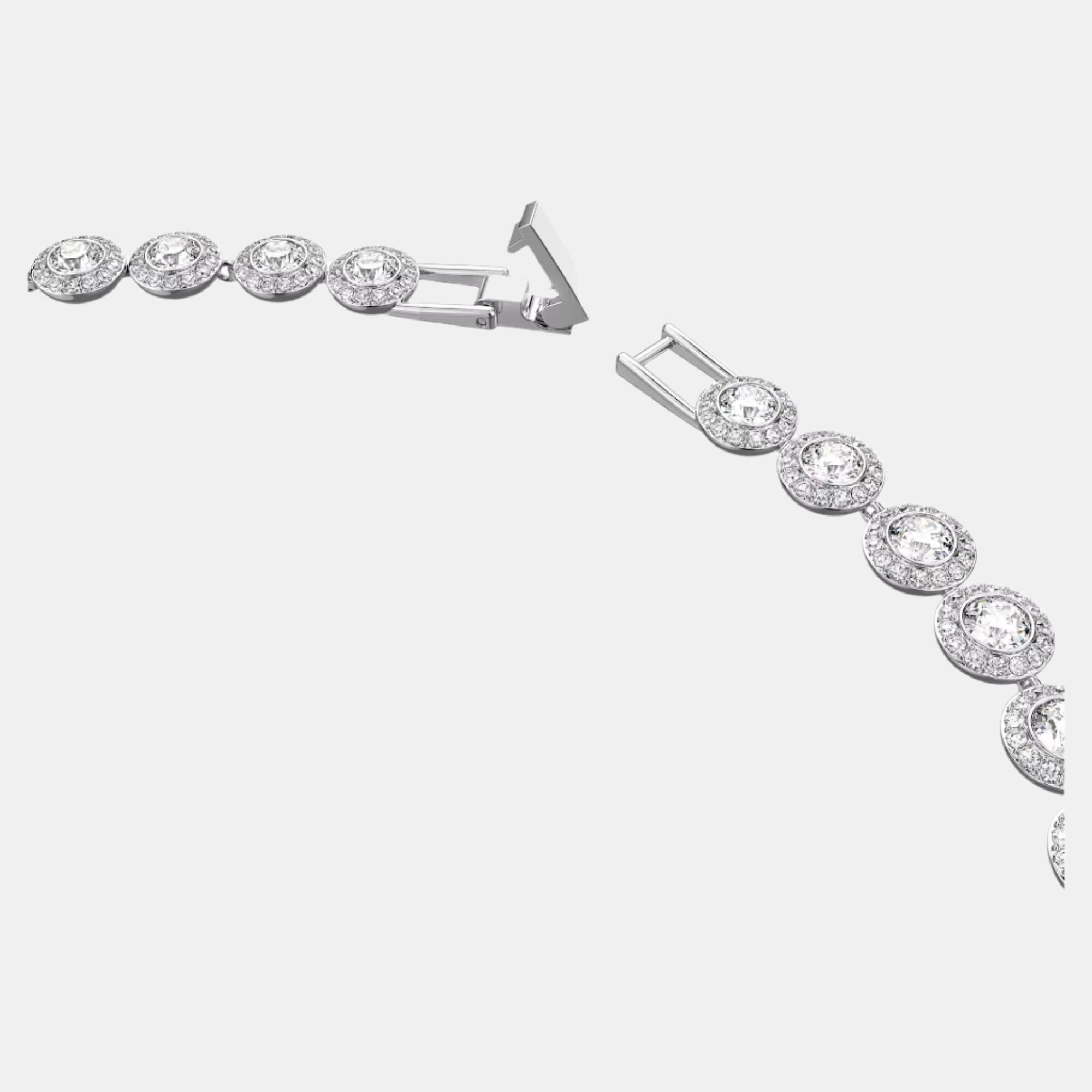 Swarovski Una Angelic Rhodium Plated Crystal Tennis Necklace 5117703 - THE SOLIST - Swarovski