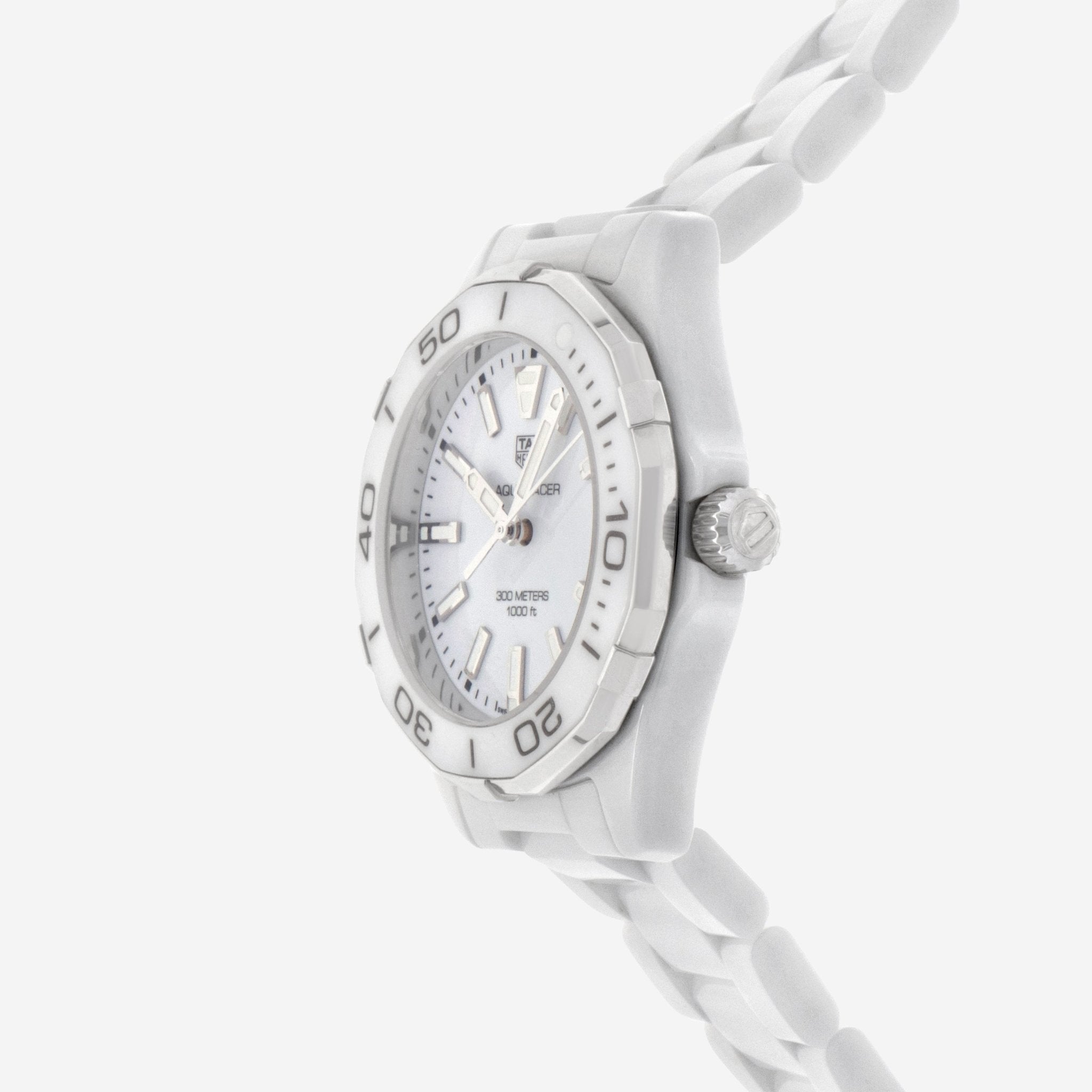 Tag Heuer Aquaracer White Ceramic Quartz Ladies Watch WAY1391.BH0717 - THE SOLIST - Tag Heuer