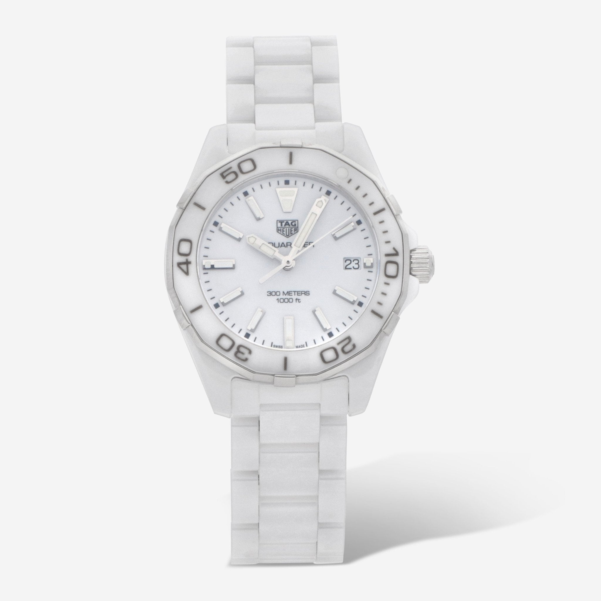 Tag Heuer Aquaracer White Ceramic Quartz Ladies Watch WAY1391.BH0717 - THE SOLIST - Tag Heuer