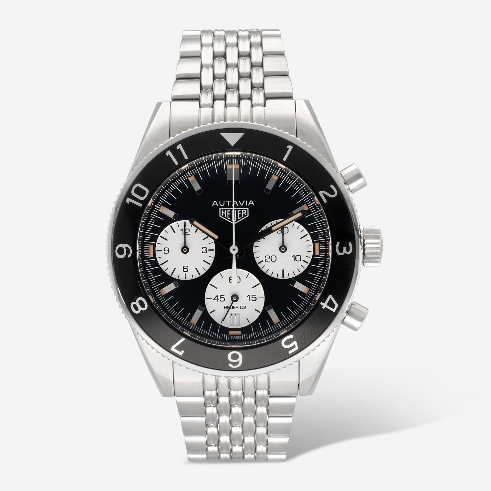 Tag Heuer Autavia Heritage Chronograph Stainless Steel Automatic Men's Watch CBE2110.BA0687 - THE SOLIST - Tag Heuer