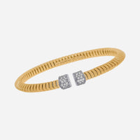 Tessitore Tubogas 18K Yellow Gold, Diamond Bangle Bracelet WBT 33Y - THE SOLIST - Tessitore